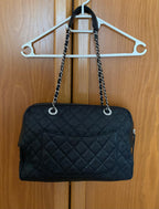 Chanel Black Caviar Leather Camera Bag
