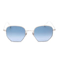 Garrett Leight Liberty Silver & Blue Gradient Octagonal Sunglasses
