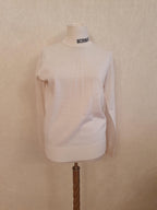 White Wool Blend Embroidered Jumper