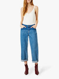 Iden Virginia Boyfriend Mid Blue Shadow Wash Jeans