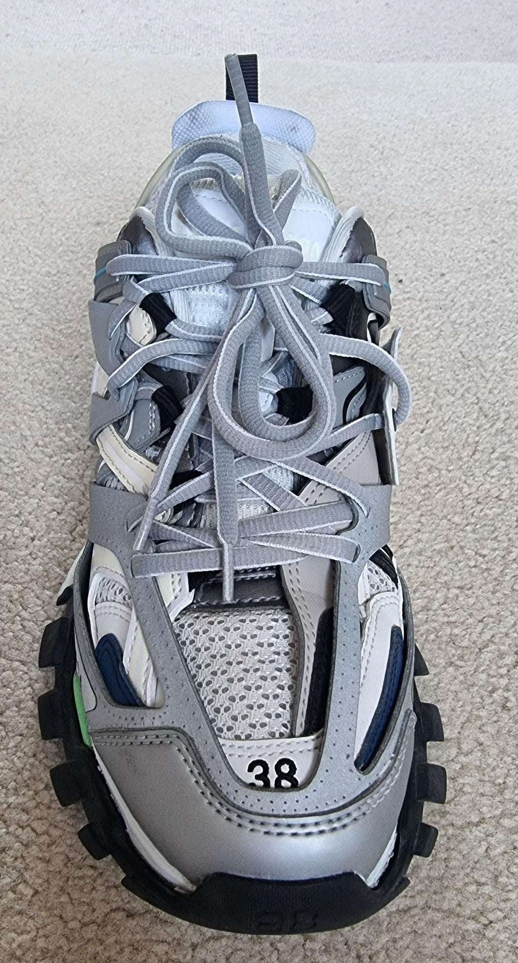 Balenciaga Grey Track Nylon/Mesh Trainers