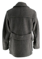 Burberry Grey Wool Double Breated Jacket/coat
