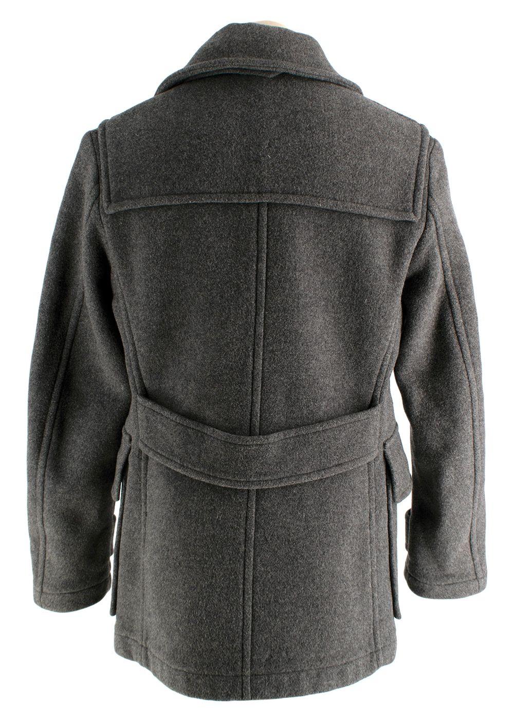 Burberry Grey Wool Double Breated Jacket/coat