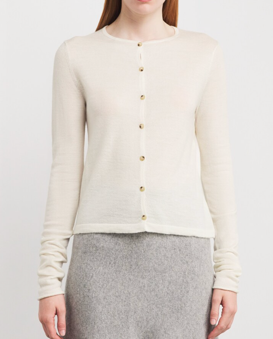 Lauren Manoogian White Alpaca Cardigan