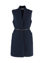 Dior Navy Sleeveless Longline Waistcoat