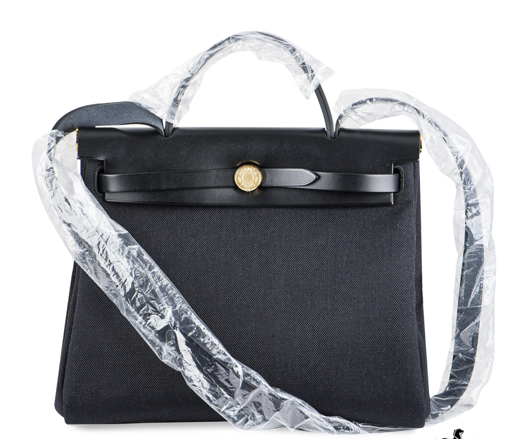 Hermès Noir/ Hunter Zip Retourne 31cm Herbag