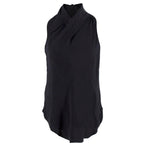 Carven Haut Twill High-neck Sleeveless Top
