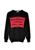 Burberry Black and Red Fine Knit Jumper