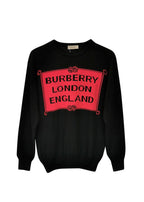 Burberry Black and Red Fine Knit Jumper