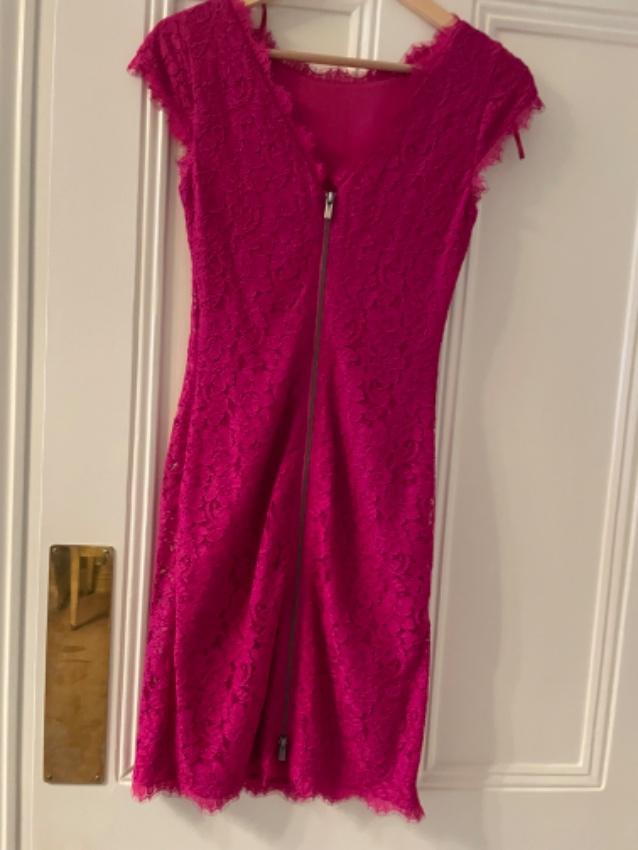 DVF Hot Orchid Barbara Lace Dress