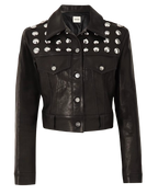 Khaite Black Rizzo Studded Leather Jacket