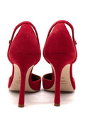 Ghazal Red Suede Jackie 100 Heels