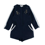 Wild & Gorgeous Navy & Metallic Sequin Romper 4-5Y