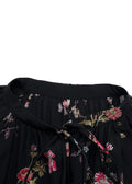 Celine Black Floral Print Silk MaixDress