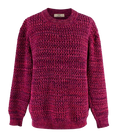 Prada Purple Textured Knit Crewneck Jumper