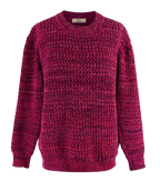 Prada Purple Textured Knit Crewneck Jumper
