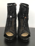John Richmond lace rhinestone ankle boots