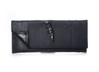 Maison Du Posh Rubber Python Knuckle Clutch