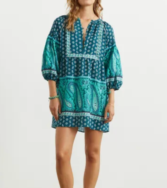Boteh Linen Elba Mini Dress