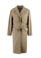Rochas Khaki Belted Longline Trench Coat