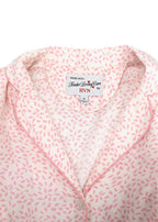HVN Maria Light Pink Belted Printed Silk Dress