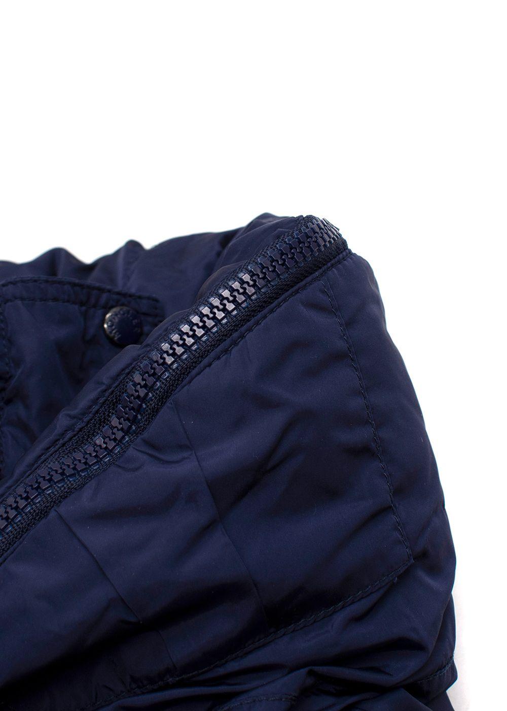 Moncler Navy Flammette Long Down Puffer Coat