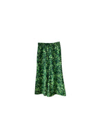 Green clover print cotton trousers