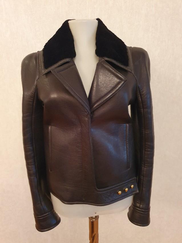 Tom Ford Fur Lined Leather Aviator Jacket