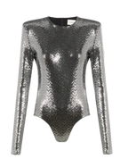 Silver Sequin Bodysuit
