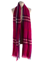 Burberry Fuchsia Check Scarf