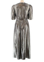 Julie De Libran Metallic Button-Down Tea Dress