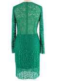 Nina Ricci Green Dentelle Lace Long Sleeve Dress