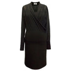 Weill Black Mesh Top Long Sleeved Dress