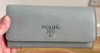Grey Saffiano Continental Purse/Wallet