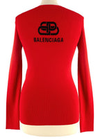 Balenciaga Crewneck Fine Knit Logo Jumper
