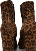 Saint Laurent Lou Leopard Print Ankle Boots