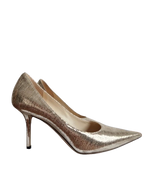 Gold Leather Pumps 85