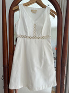 White Oxford cotton short dress
