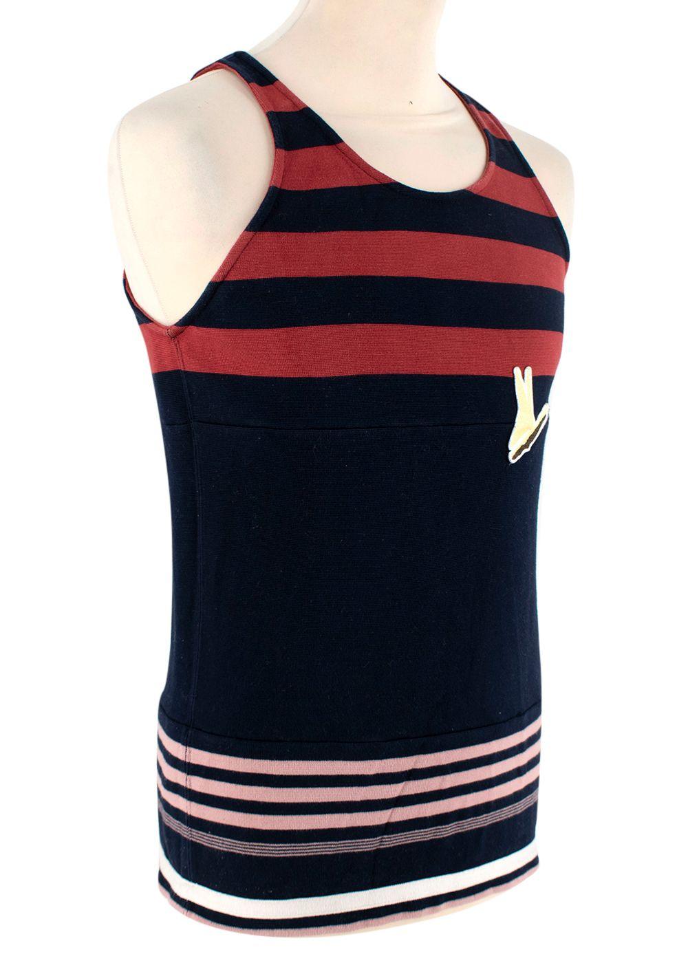 Striped Cotton Jersey Tank