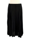 Valentino Black Pleated Satin Skirt