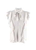 Lanvin Cream Pussybow Frill Blouse