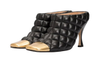Bottega Veneta Black Quilted Leather Mules