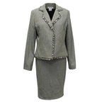 Georges Rech Dogtooth Patterned Skirt Suit
