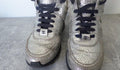 Chanel Metallic Crackled Silver Leather Sneakers