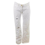 Dolce and Gabbana White Denim Destroyed Jeans