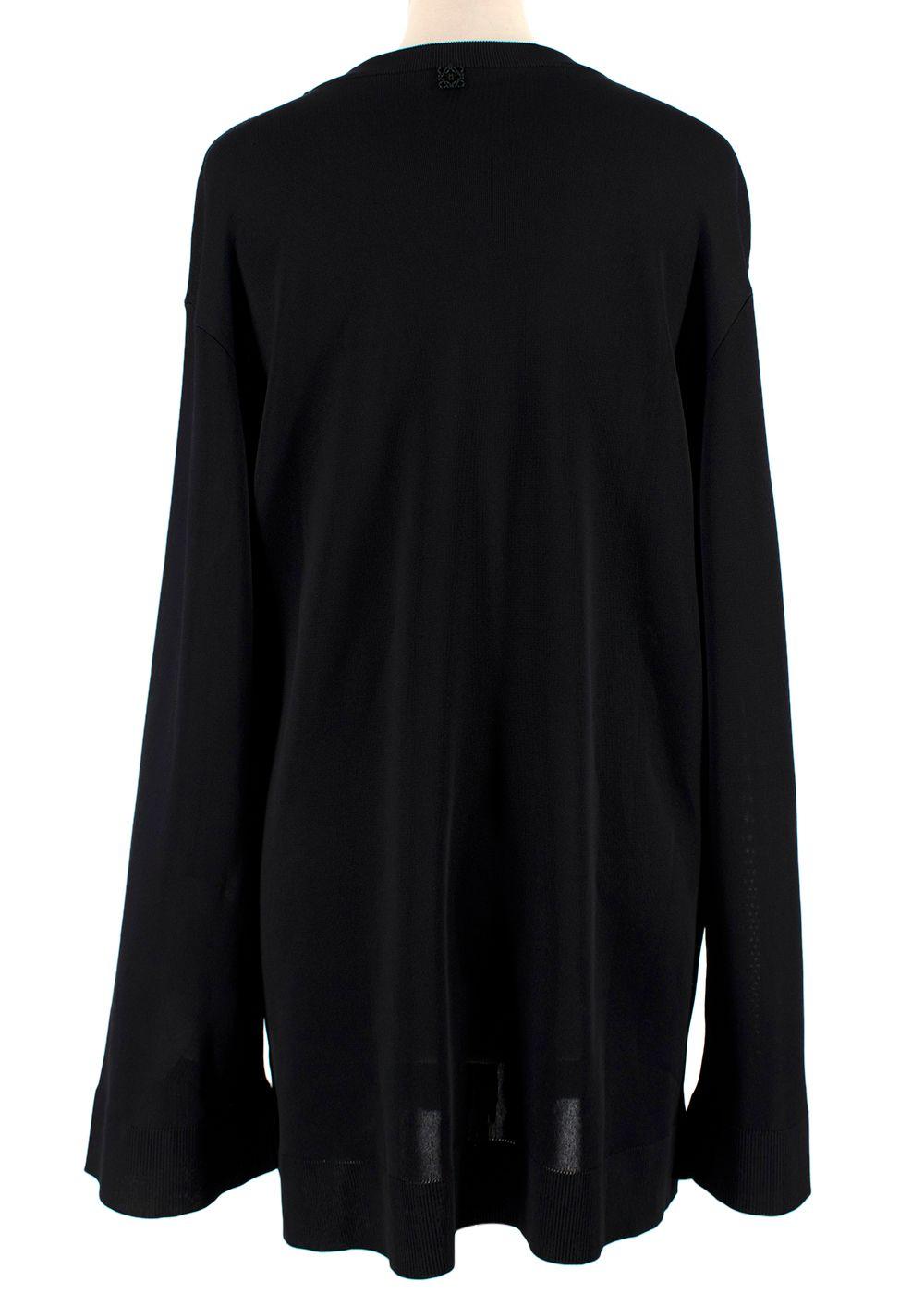 Loewe Black Cut-out Arm Long Sleeve Top