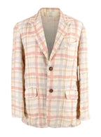 Etro Pastel Checked Linen Blazer