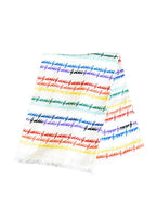 Rainbow Script Logo Printed Silk Scarf