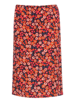 Pop Garden floral-print satin-crepe midi skirt
