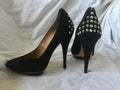 McQ Black Studded Suede Pumps